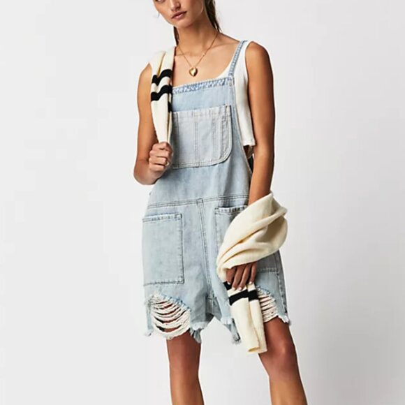 Free People OneTeaspoon Pini Denim Playsuit - Picture 4 of 12